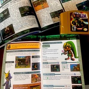 Legend of Zelda Nintendo 64 collector’s, original instruction book and magazine